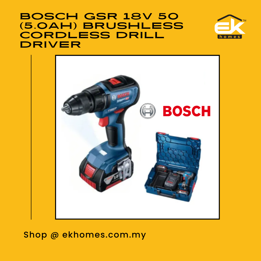 Bosch GSR 18V 50 (5.0Ah) Professional Brushless Cordless Drill Driver 
