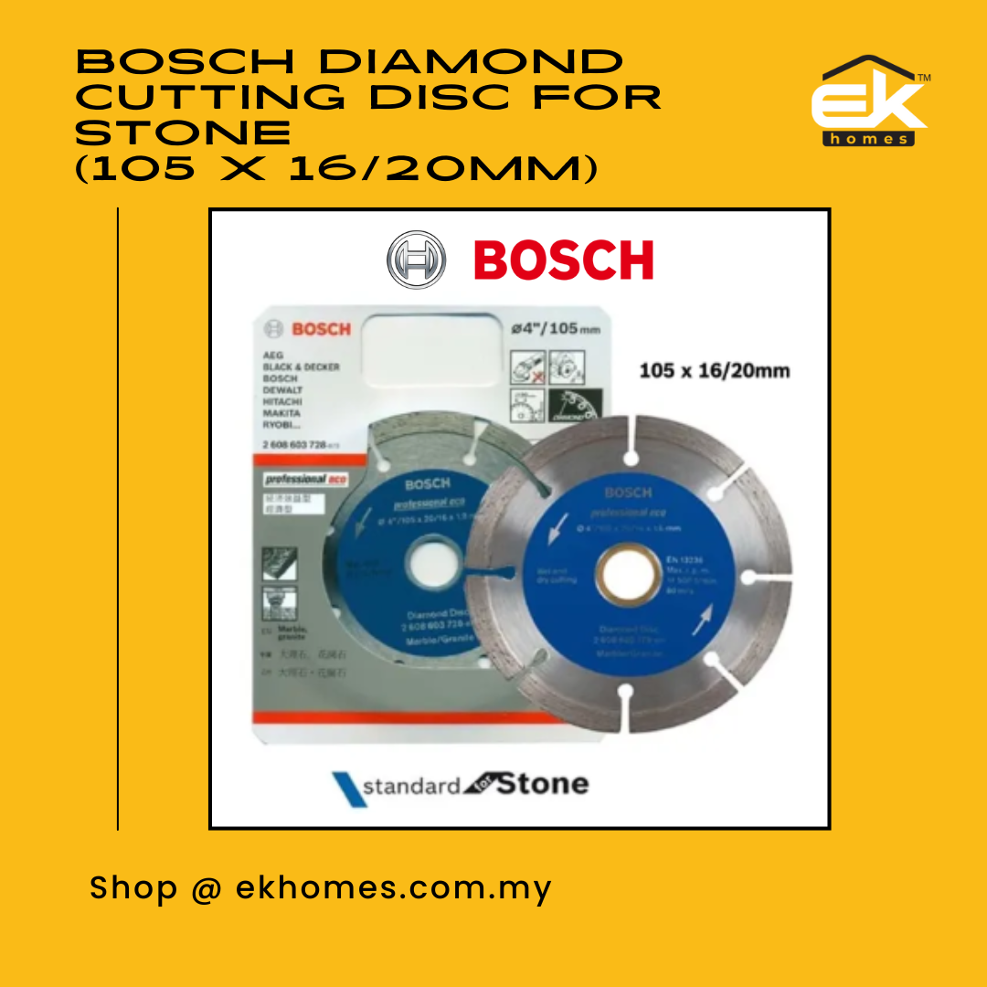Bosch Diamond Cutting Disc Standard For Stone (105 x 16/20mm) 