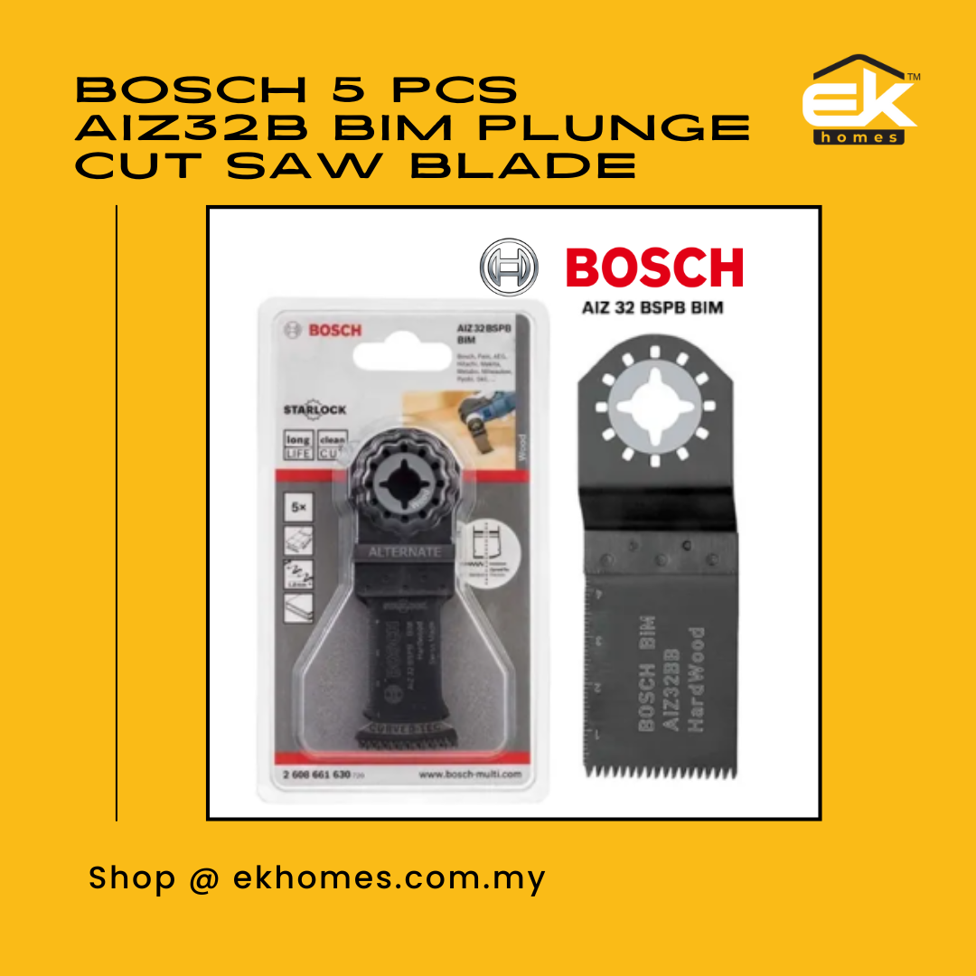 BOSCH 5 Pcs AIZ32B BIM Plunge Cut Saw Blade (32 x 40mm)
