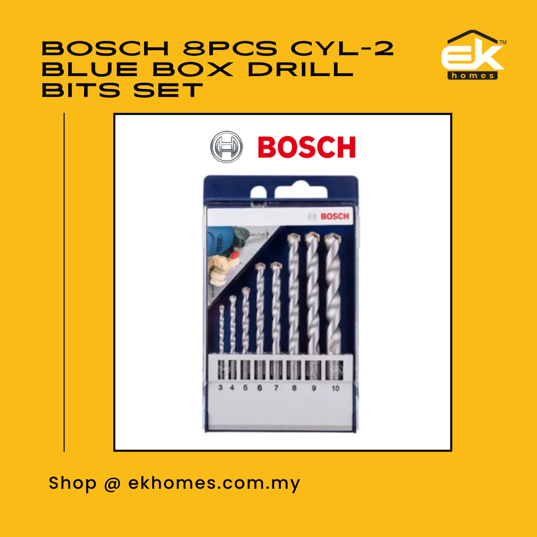 Bosch 8pcs CYL-2 Blue Box Drill Bits Set 