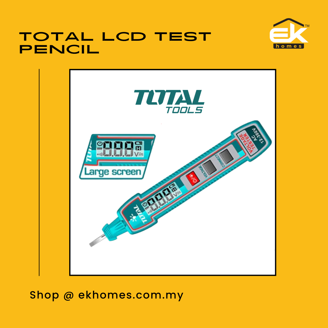 Total LCD Test Pencil (AC 12-300V) Sound & Light Alarm + Auto Power Off + LR03 AAA Battery (1 Pc) 
