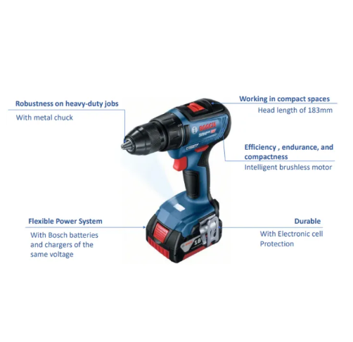 Bosch GSR 18V 50 (5.0Ah) Professional Brushless Cordless Drill Driver 