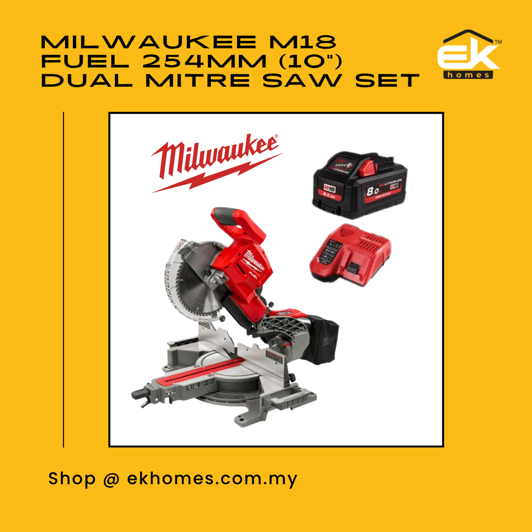 Milwaukee M18 FUEL Dual Bevel Sliding Mitre Saw 254MM Set