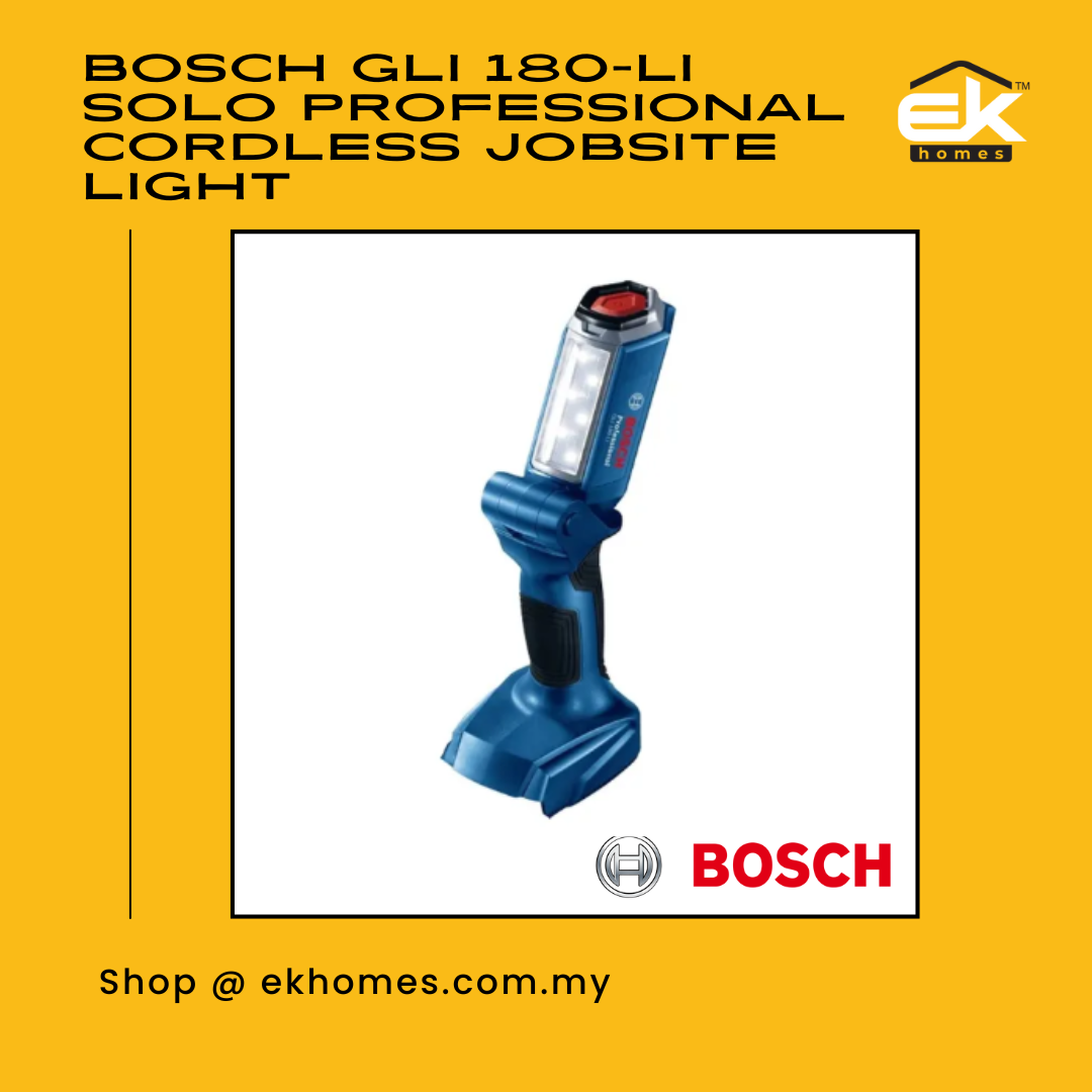 Bosch GLI 180-LI SOLO Professional Cordless Jobsite Light Without Battery & Charger 