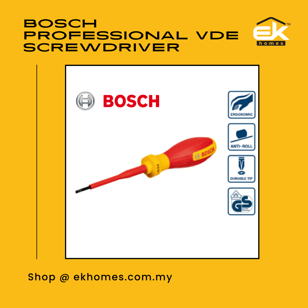 Bosch SL2.5x75mm/SL3.5x75mm/SL4.5x100mm/SL5.5x100mm/SL6.5x125mm Professional VDE Screwdriver