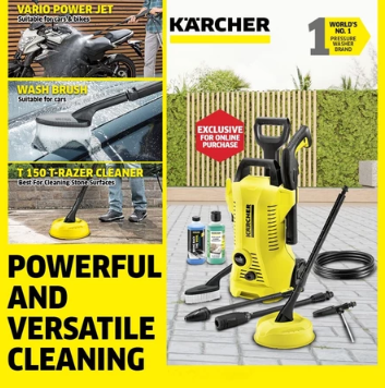 Karcher K 2 POWER CONTROL CAR & HOME, High Pressure Washer Water Jet Water Pressure Power Jet Cleaners, 