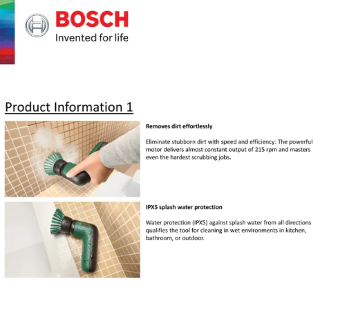 Bosch Home & Garden Power Scrubber Brush Detailed Brush 