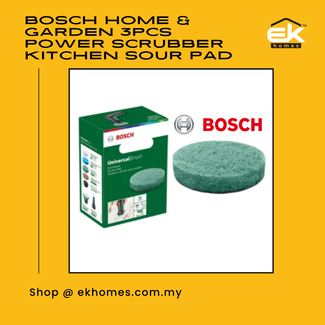 Bosch Home & Garden 3pcs Power Scrubber Green Kitchen Sour Pad