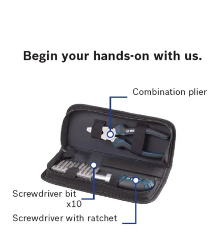 Bosch 12pcs Multi-Function Mixed Set With Racheting Screwdriver 