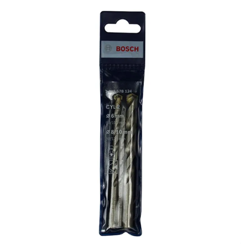 Bosch 3pcs CYL-2 Masonry Drill Bit Set (6,8 & 10 mm)