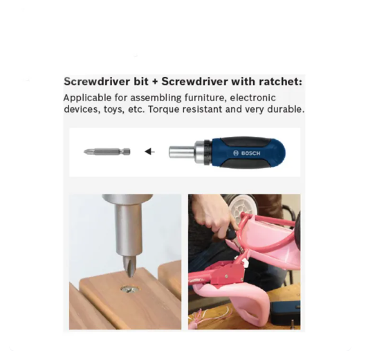 Bosch 12pcs Multi-Function Mixed Set With Racheting Screwdriver 