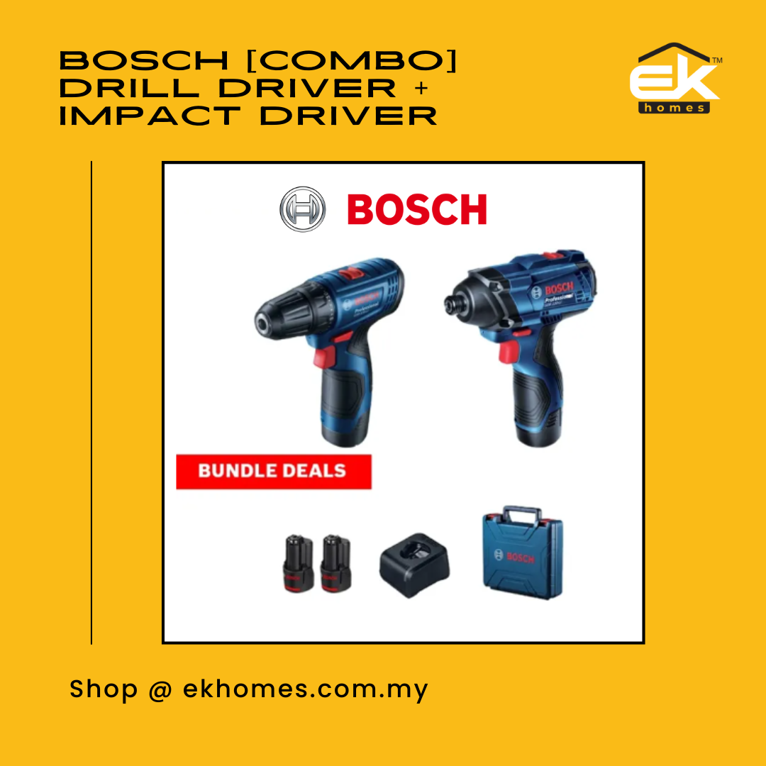 Bosch [COMBO] GSR 120-LI Professional Cordless Drill Driver + GDR 120-LI Cordless Impact Driver Kit