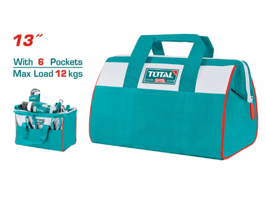 Total Tools Bag (13 inch, 16 inch), Designed w/ 6 Pockets and 14 Pockets respectively 