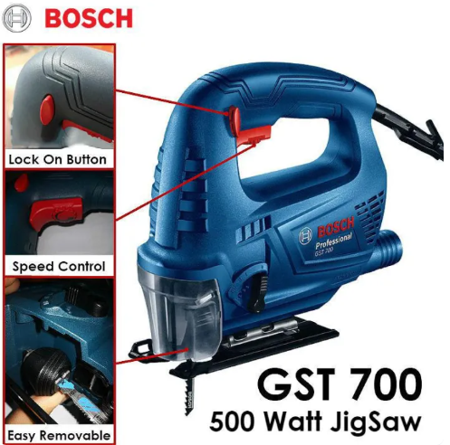 Bosch GST 700 Professional Jigsaw With Vacuum Connection (500W)