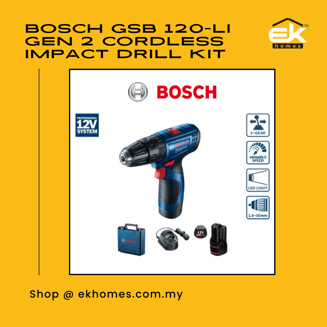 Bosch GSB 120-LI Gen 2 Professional Cordless Impact Drill Kit