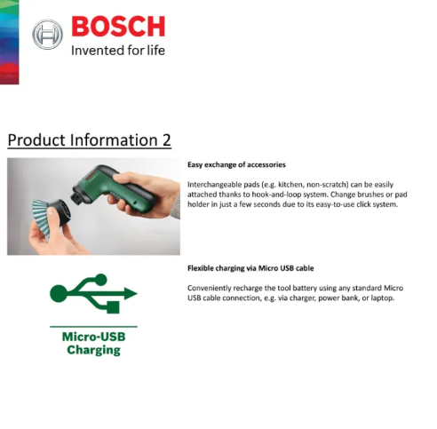 Bosch Home & Garden Power Scrubber Brush Detailed Brush 