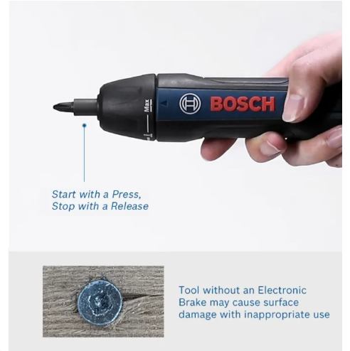 Bosch GO 2 SOLO Smart Screwdriver with 2pcs Screwdriver Bits + Micro USB Cable 
