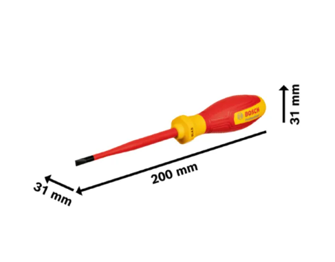 Bosch SL2.5x75mm/SL3.5x75mm/SL4.5x100mm/SL5.5x100mm/SL6.5x125mm Professional VDE Screwdriver