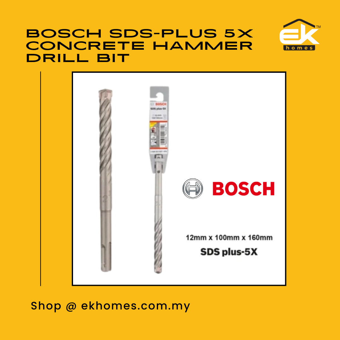 Bosch SDS-Plus 5X Masonry & Reinforced Concrete Hammer Drill Bit 12x100x160mm