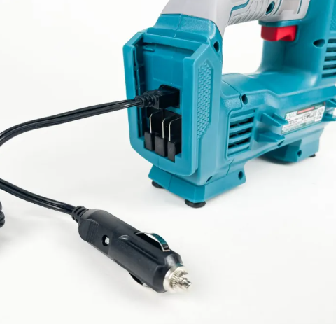 Total Li-ion Auto Air Compressor (20V) With Steel Air Needle + Plastic Ball Needle + Valve Adaptor P20S 