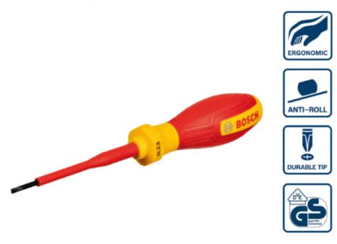 Bosch SL2.5x75mm/SL3.5x75mm/SL4.5x100mm/SL5.5x100mm/SL6.5x125mm Professional VDE Screwdriver