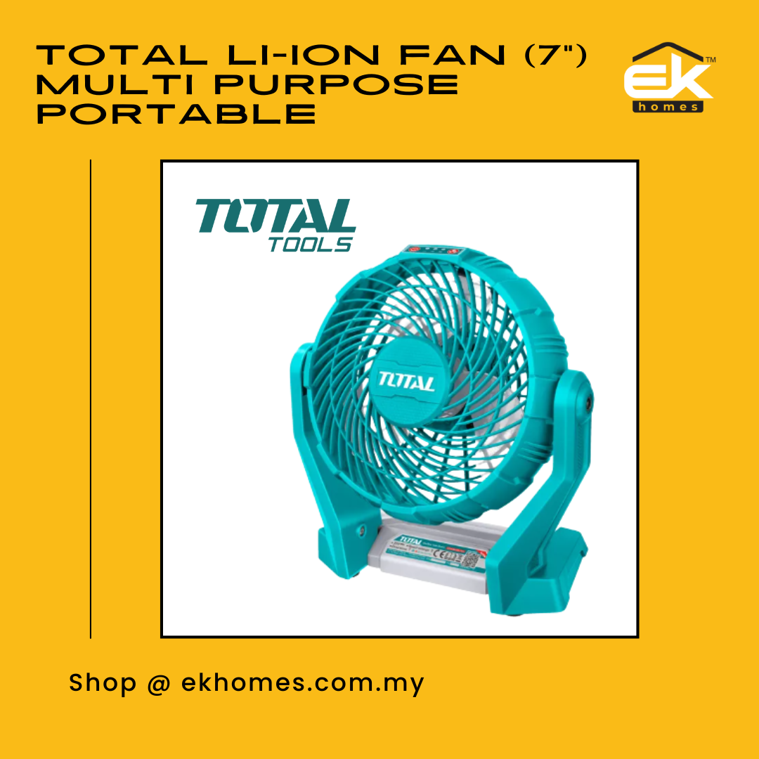 Total Li-ion Fan (7"), Multi Purpose Portable / Table, 360° + 2 Speed Settings
