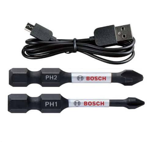 Bosch GO 2 SOLO Smart Screwdriver with 2pcs Screwdriver Bits + Micro USB Cable 