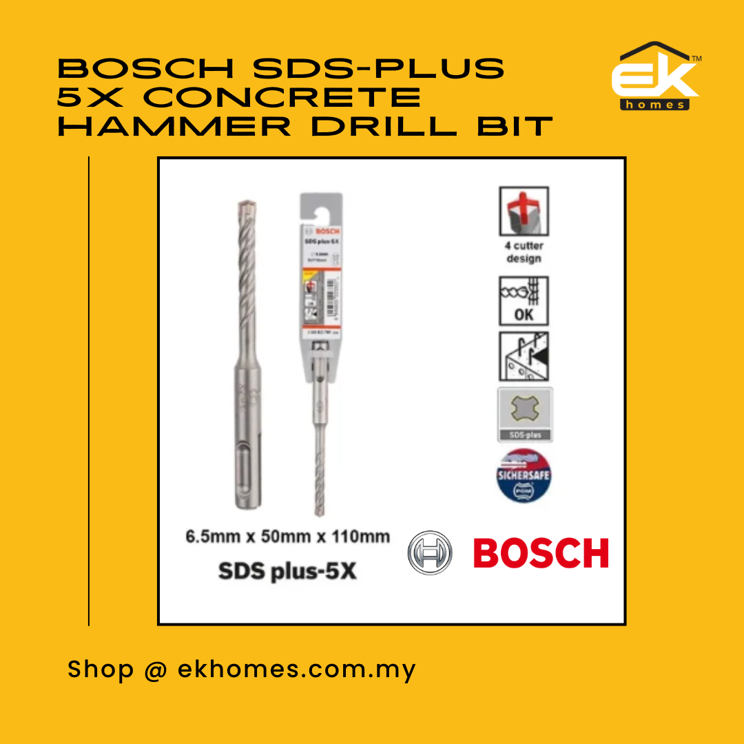 Bosch SDS-Plus 5X Masonry & Reinforced Concrete Hammer Drill Bit 6.5x50x110mm