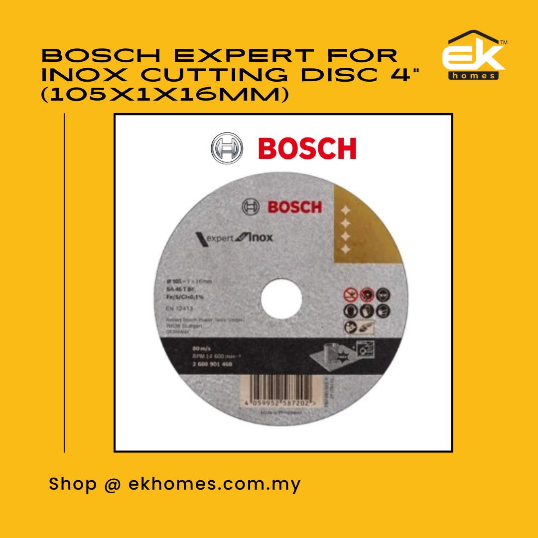 Bosch Expert For Inox Cutting Disc 4” (105x1x16mm) - (Qty: 25)