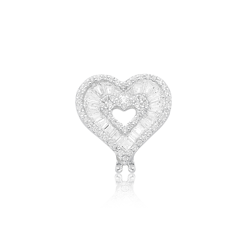 Pingente de coração em prata