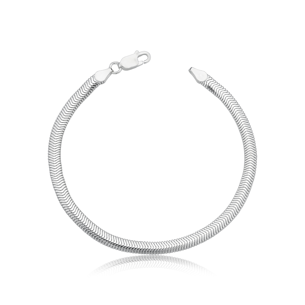 Pulseira de prata rabo de lacraia