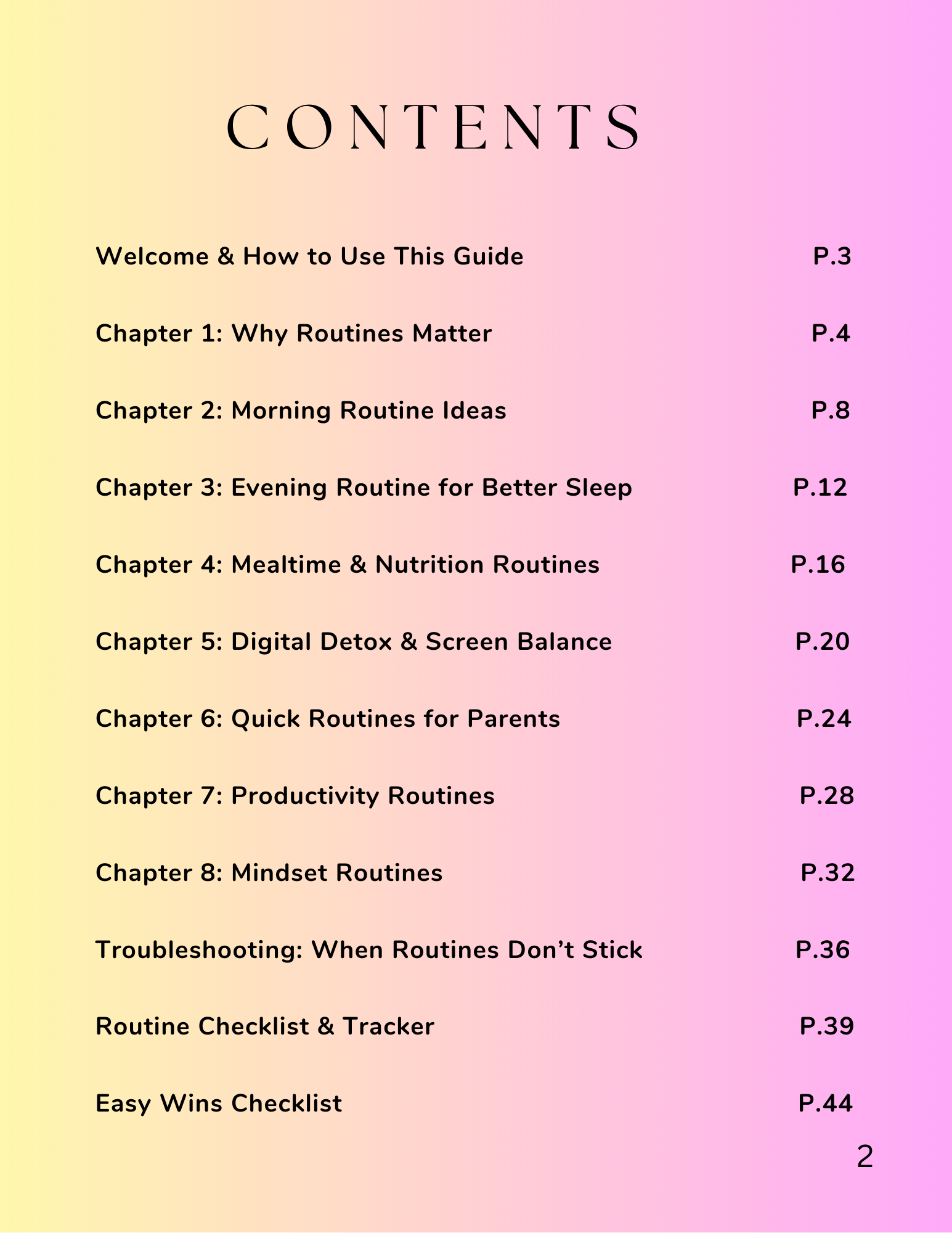 Stress-Free Routines Guide