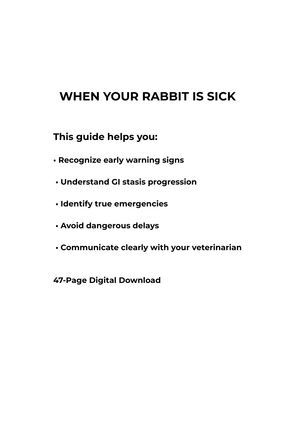 When Your Rabbit Is Sick