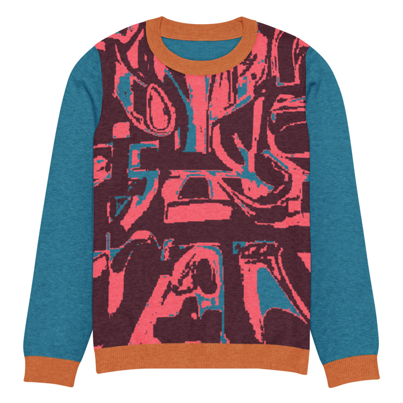 Knitted crew neck sweater