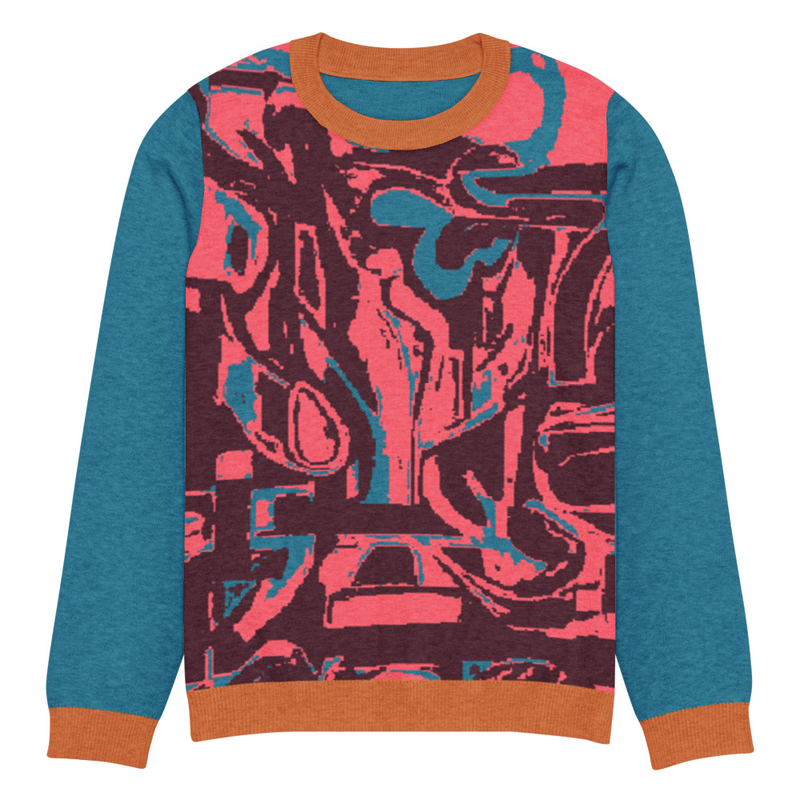 Knitted crew neck sweater