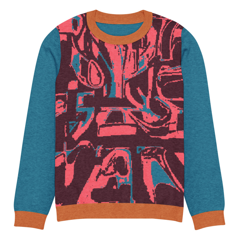 Knitted crew neck sweater