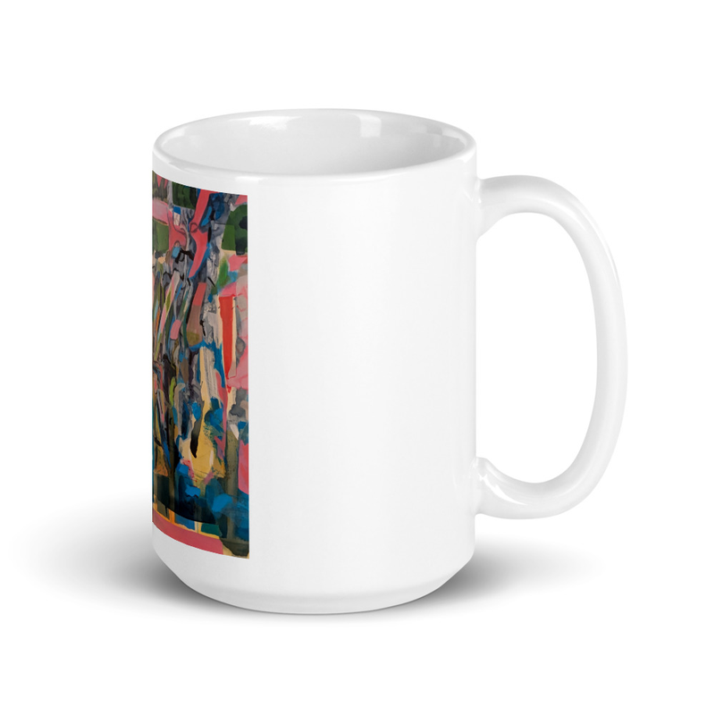 White glossy mug