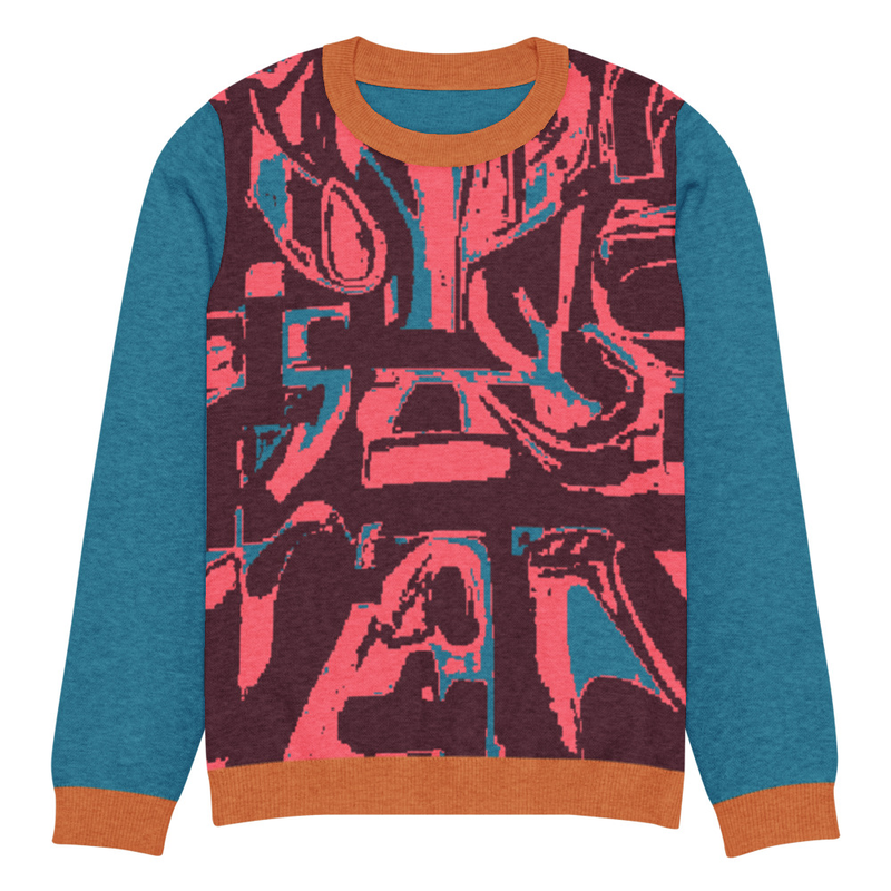 Knitted crew neck sweater