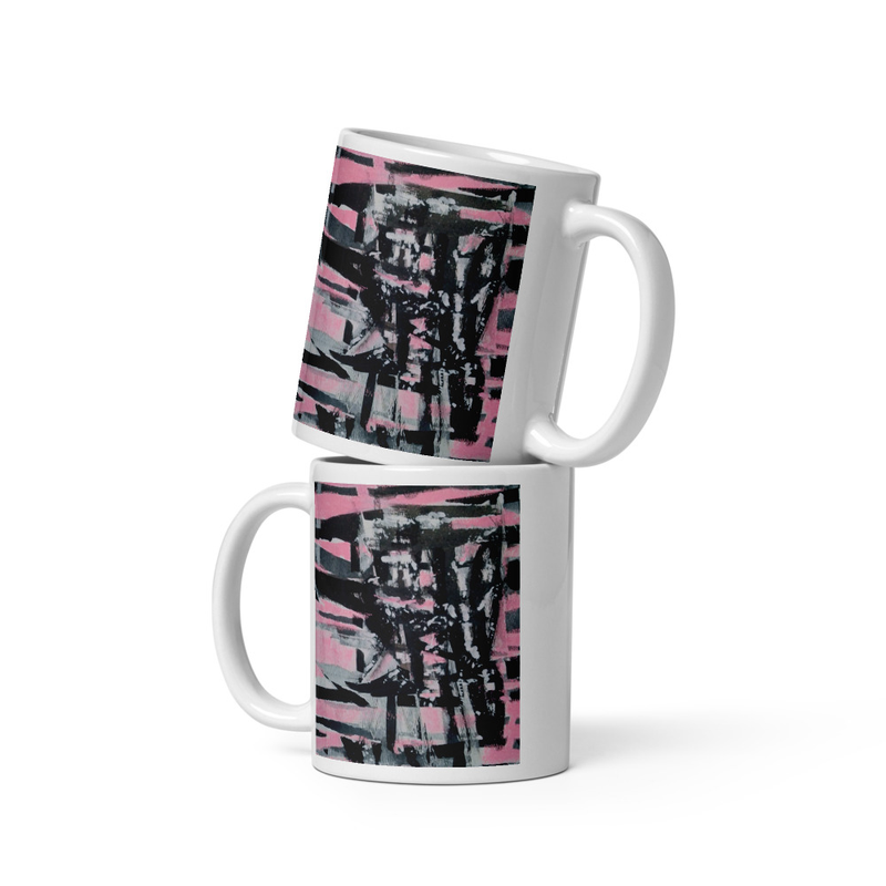 White glossy mug