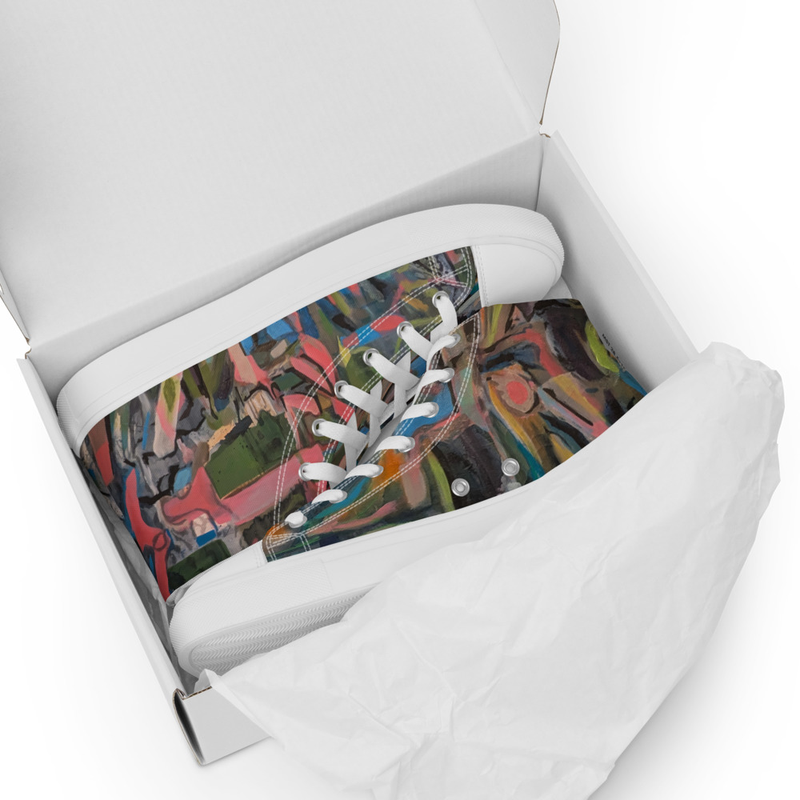 Abstract Art High-Top Sneakers