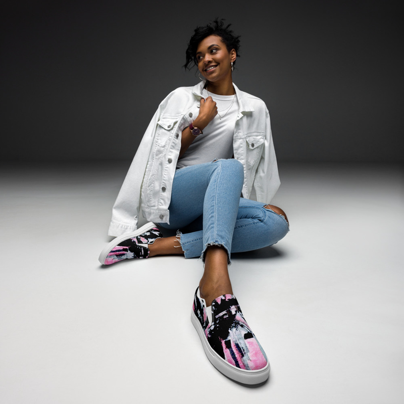 Abstract Art Slip-On Sneakers