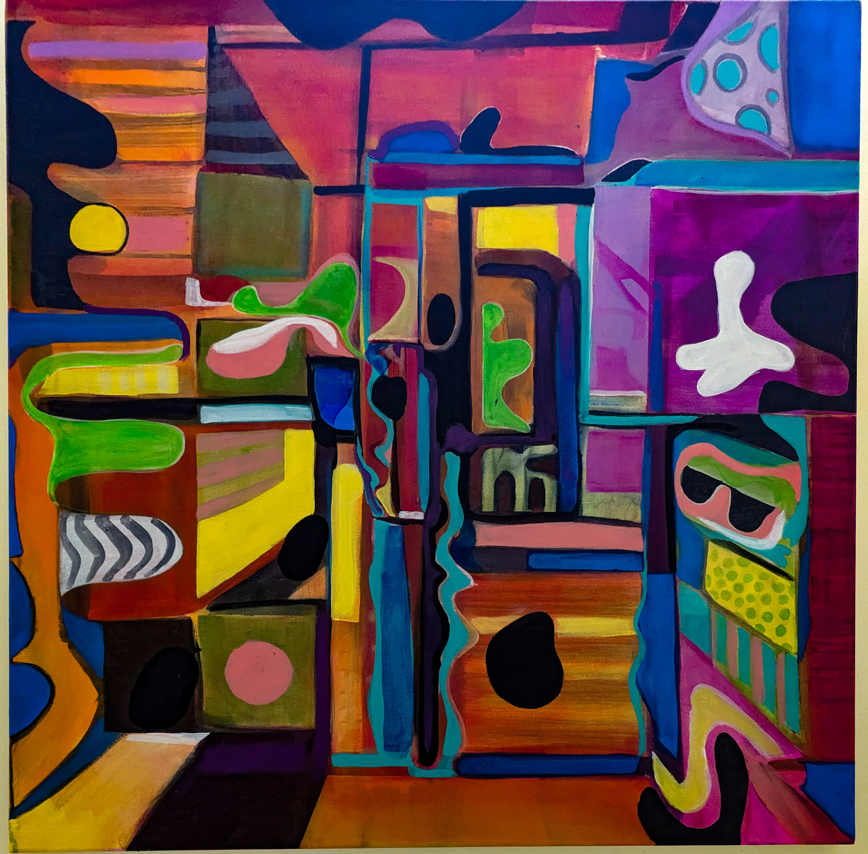 Vivid Geometric Abstract Painting