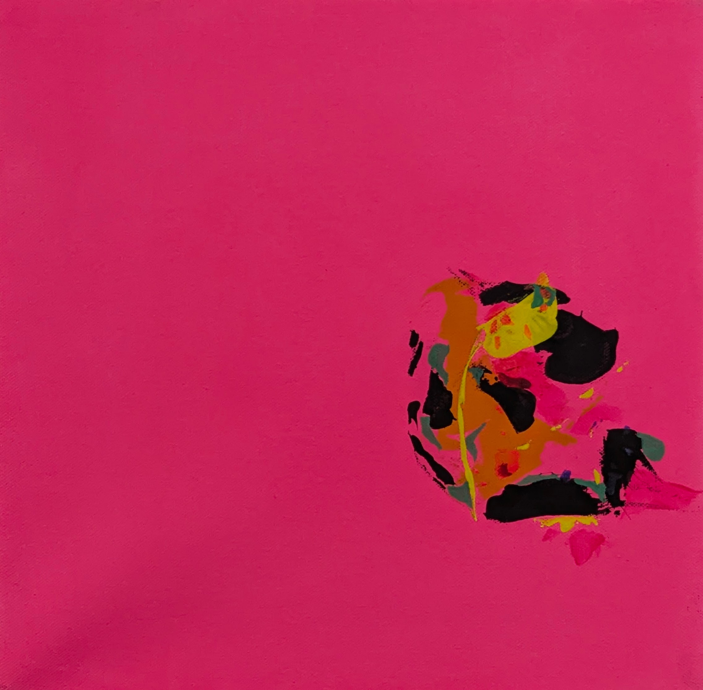 Abstract Pink Canvas 12" x 12" acrylic pink "Dream Cloud" NO.4