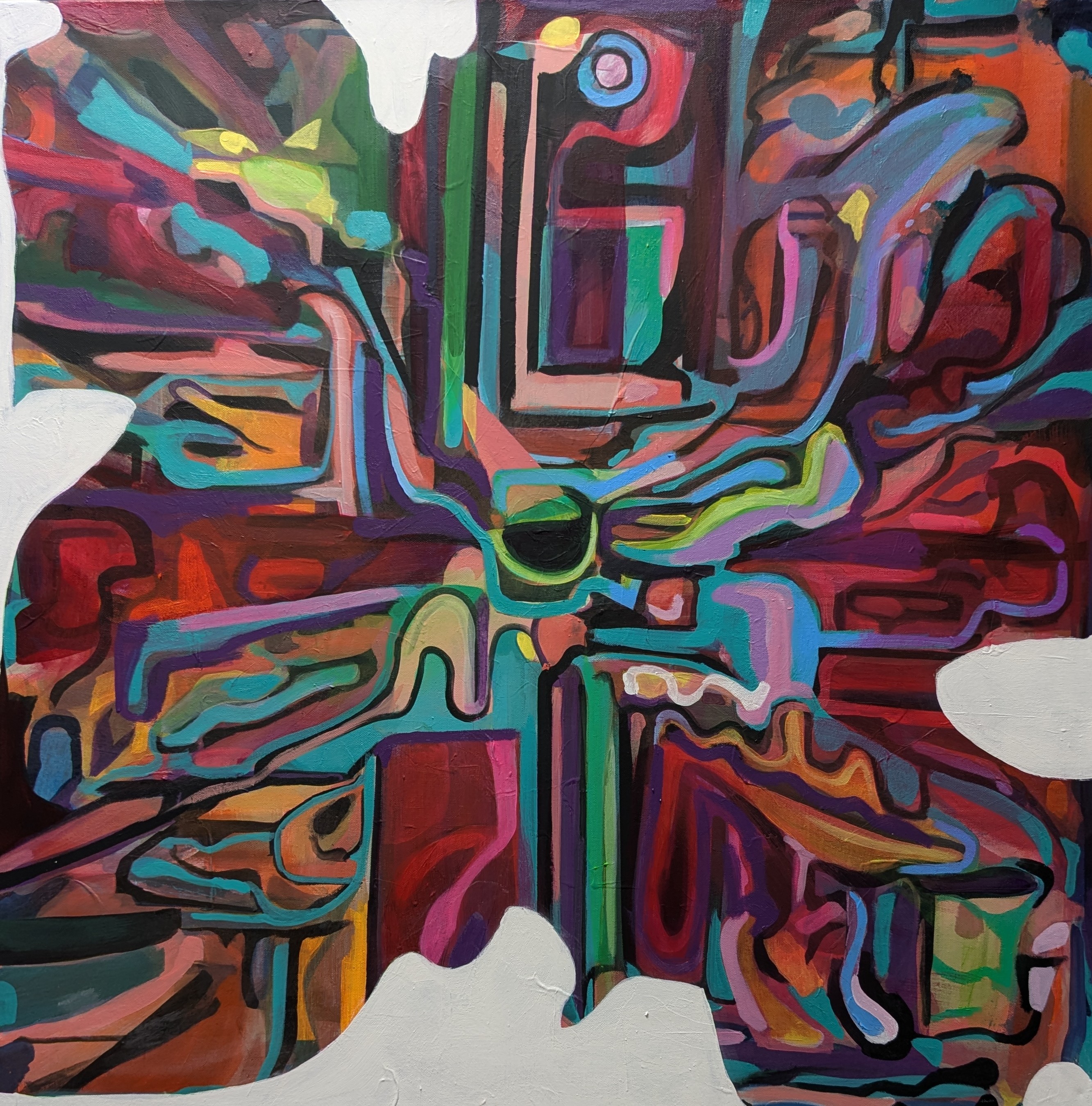 Abstract Multicolor Canvas Art "Rumblefish"