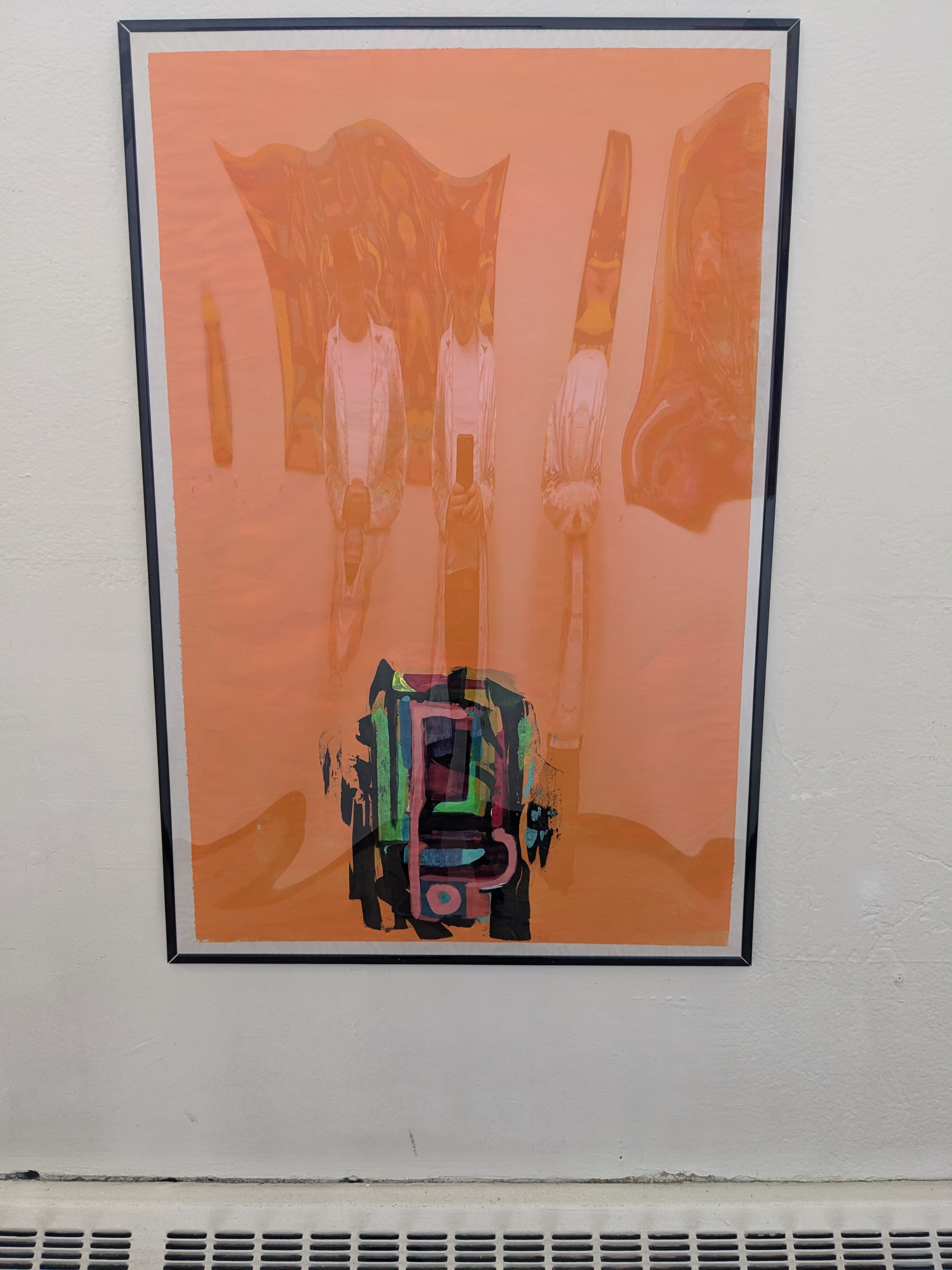 Abstract Orange Vellum Art