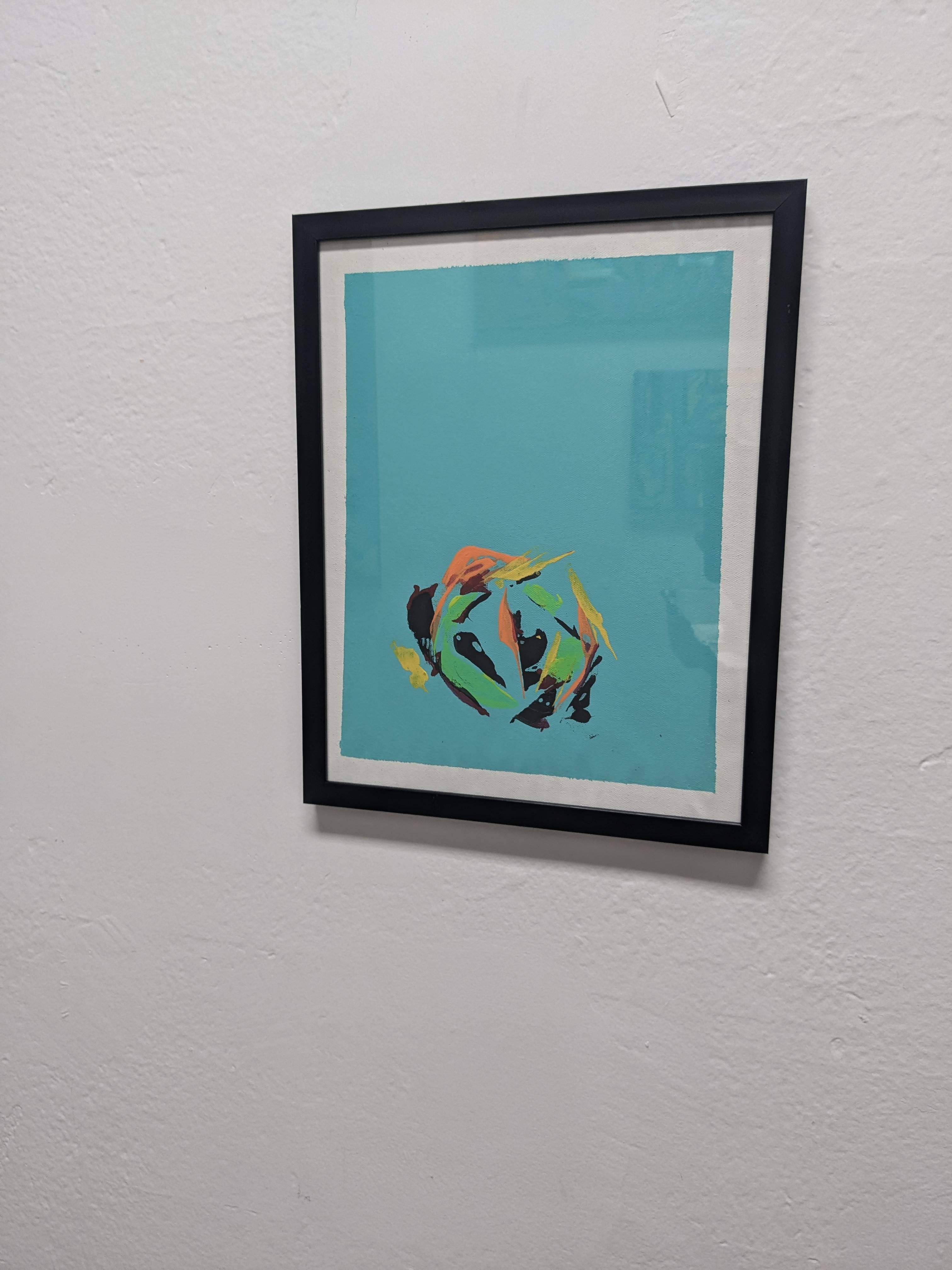 Abstract Artwork on canvas 11" x 9" blue "Dream Cloud" no. 8 