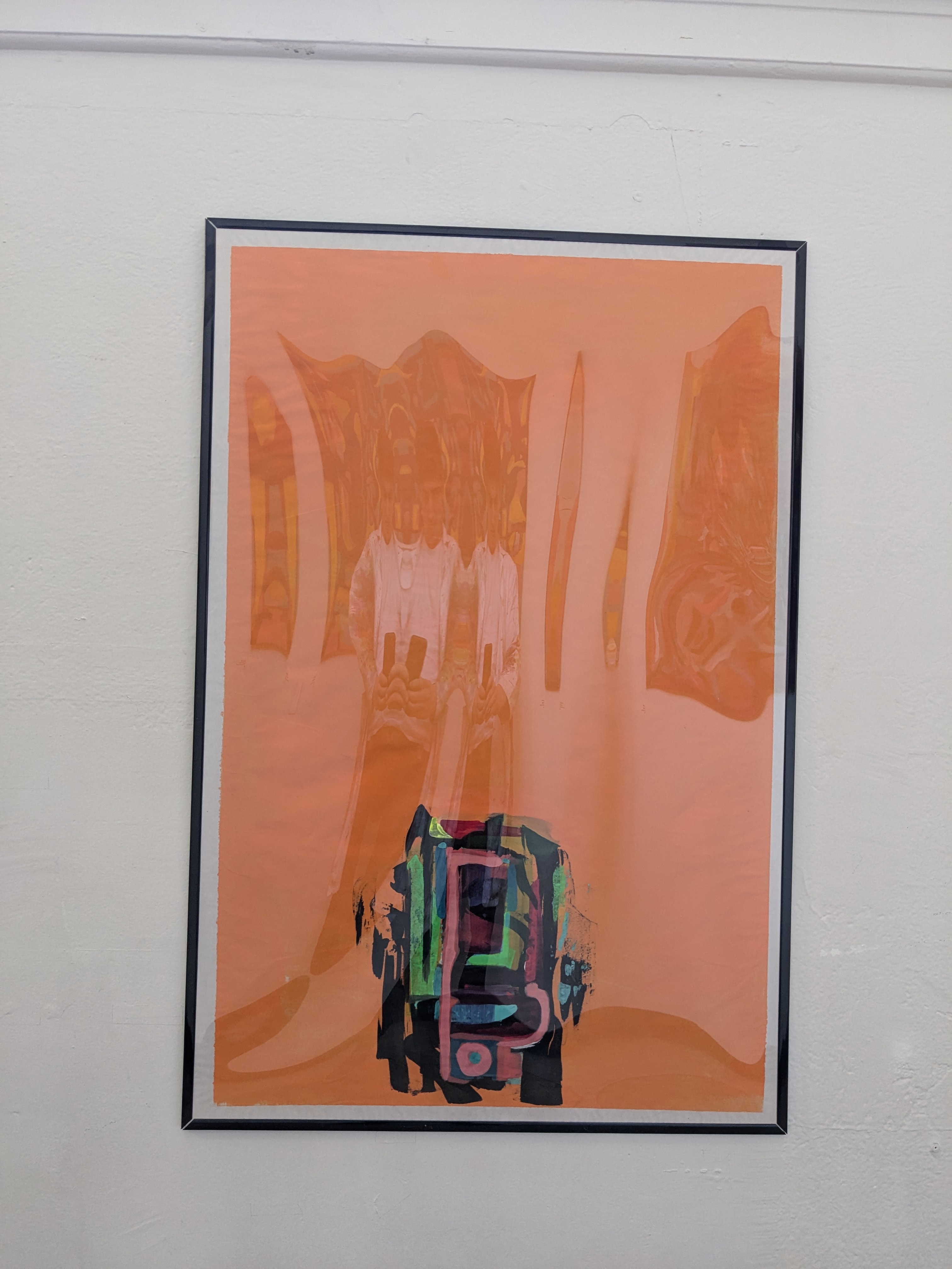 Abstract Orange Vellum Art