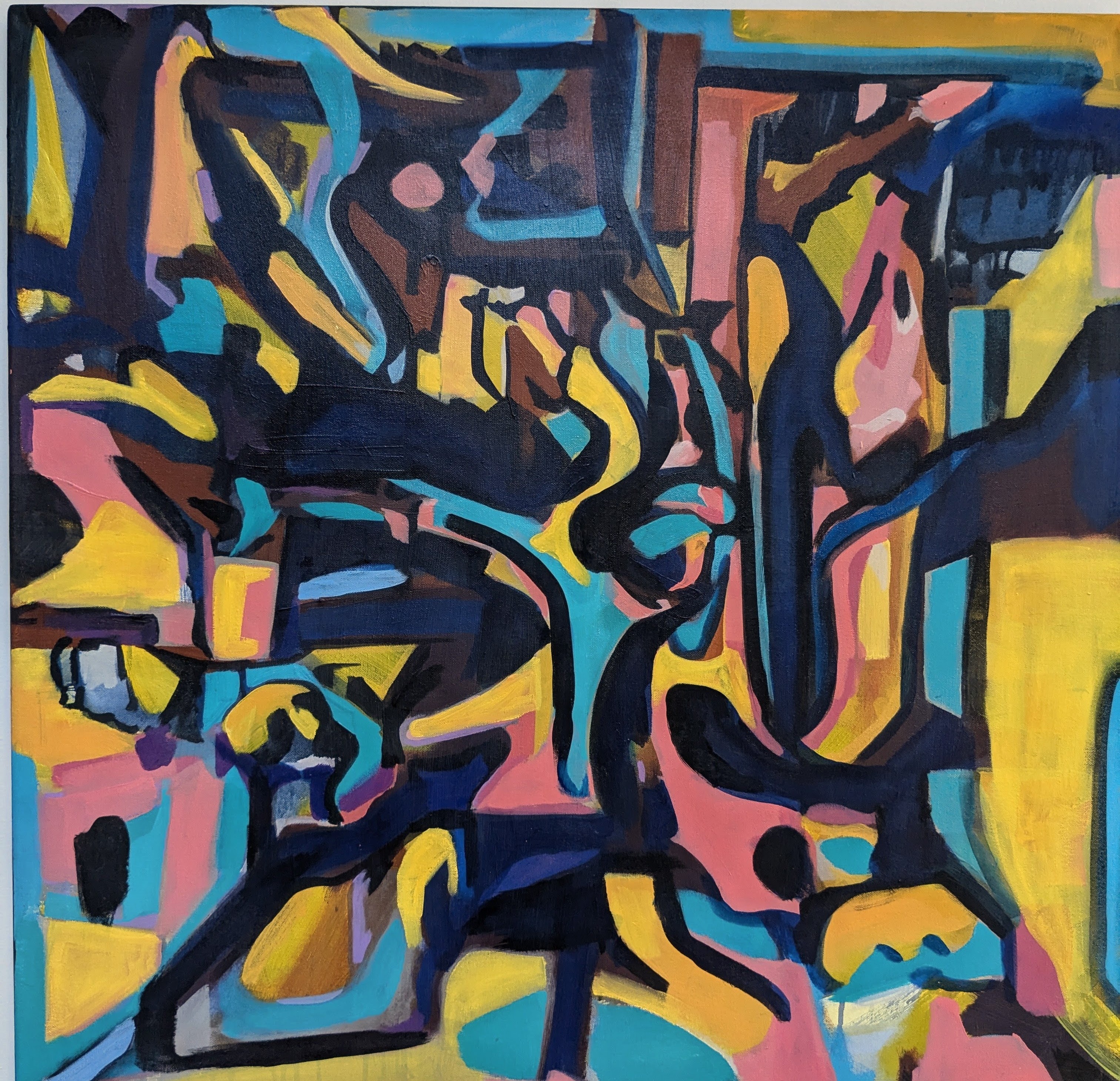 Abstract Color Burst Canvas