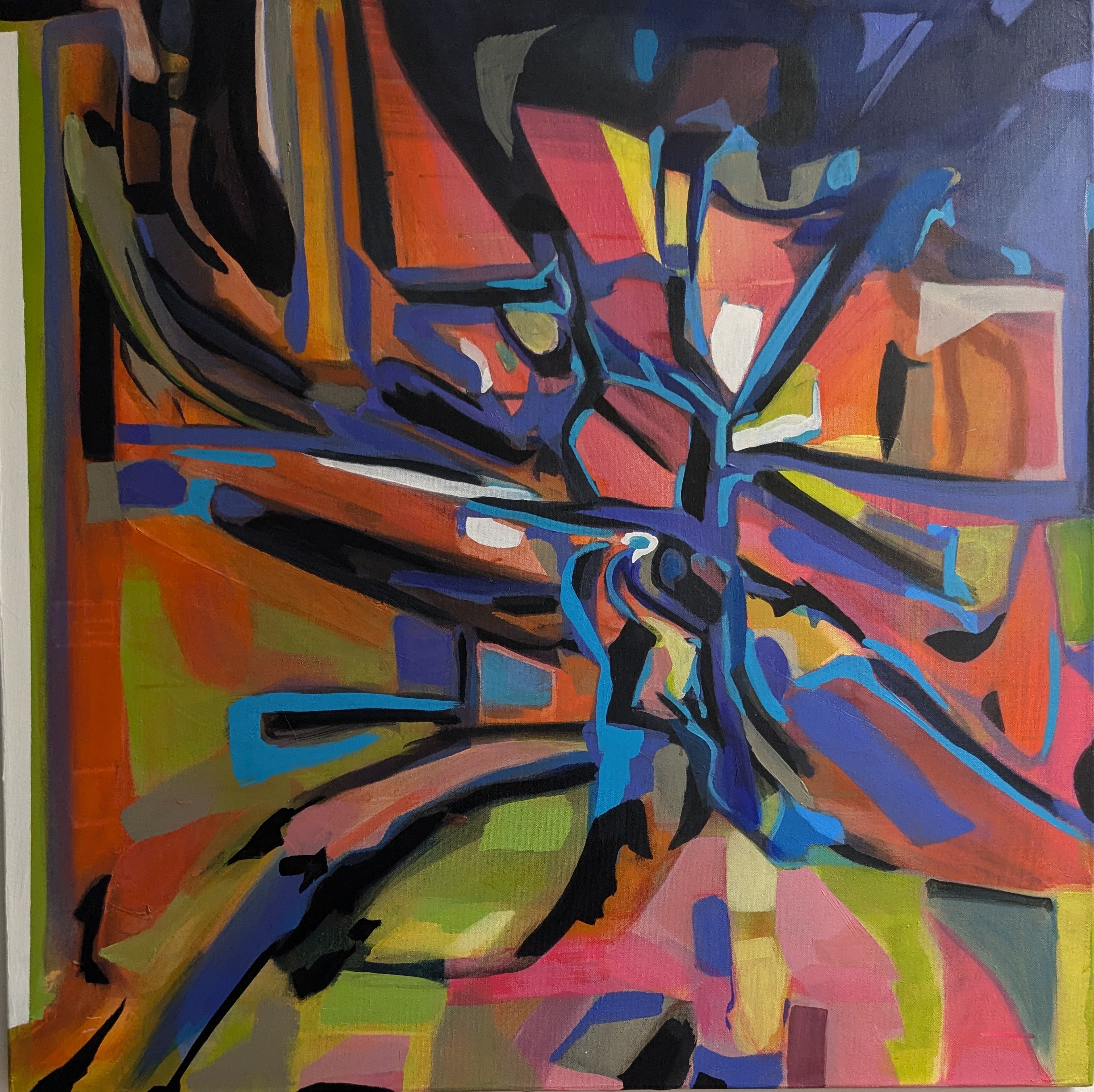 Abstract Color Burst Canvas