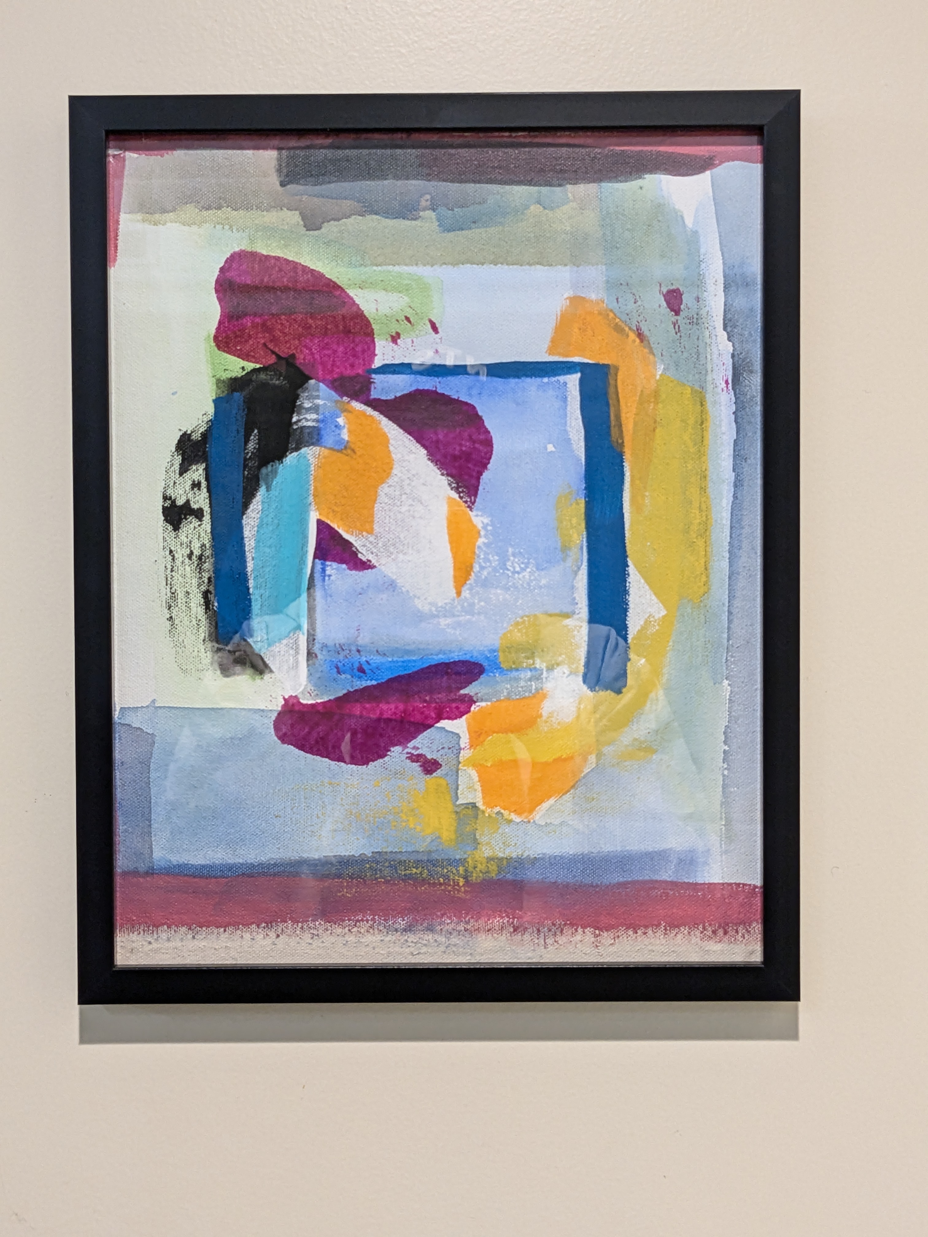 Vivid Abstract Artwork on canvas 11"x9" "Dreamscape"